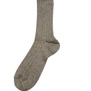 Bresciani Woman Over the Calf Light Ivory Brown Socks One Size New With Tags